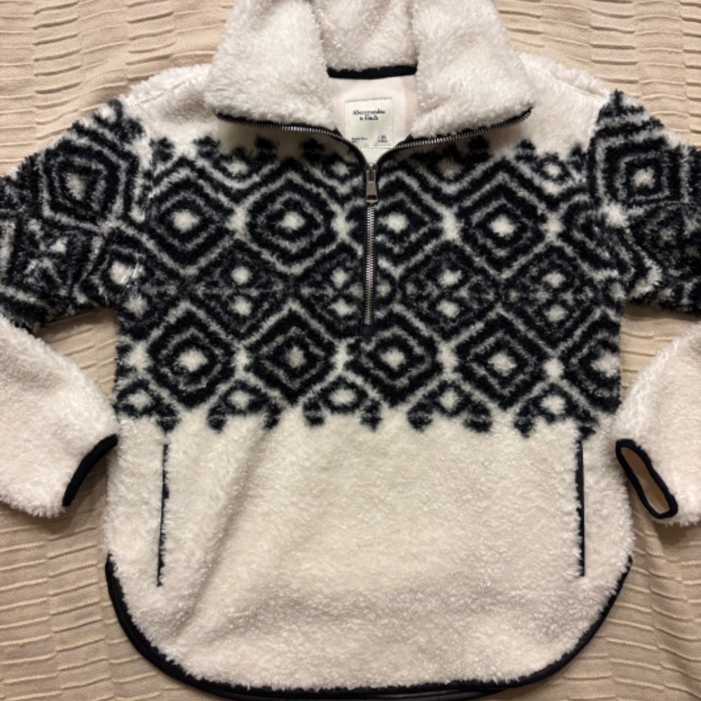 Abercrombie & Fitch Fleece Quarter Zip Jacket